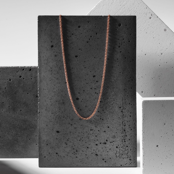 Цепь из красного золота 585, плетение «Нонна»